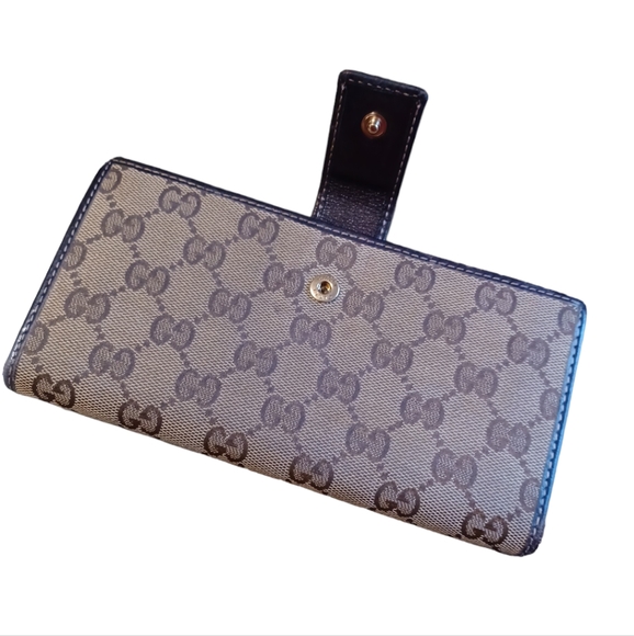 🤎GUCCI BRITT CONTINENTAL MONOGRAM CANVAS WALLET - Picture 5 of 16